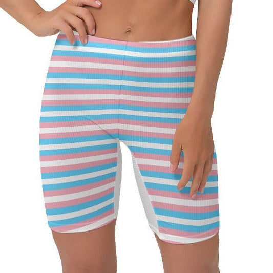 Blue Pink White Pride Stretchy Lady Boxers