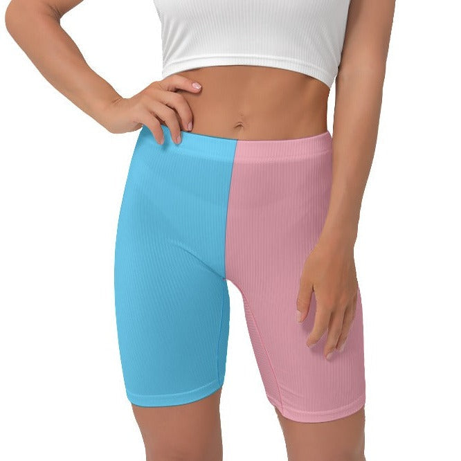 Trans Coloured Pride Stretchy Athletic Boxer-Leg Knickers