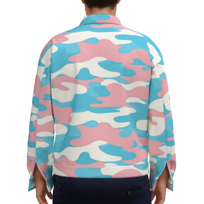 S-5XL Blue Pink White Pride Camouflage Casual Canvas Jacket