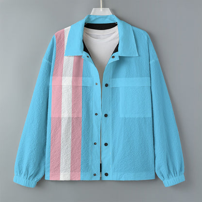 Blue Pink White Pride Casual Jacket