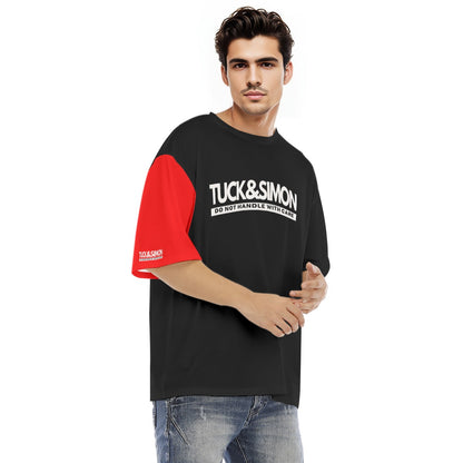 Tuck&Simon 'Don't Handle With Care' Black/Red Raglan Casual T-Shirt