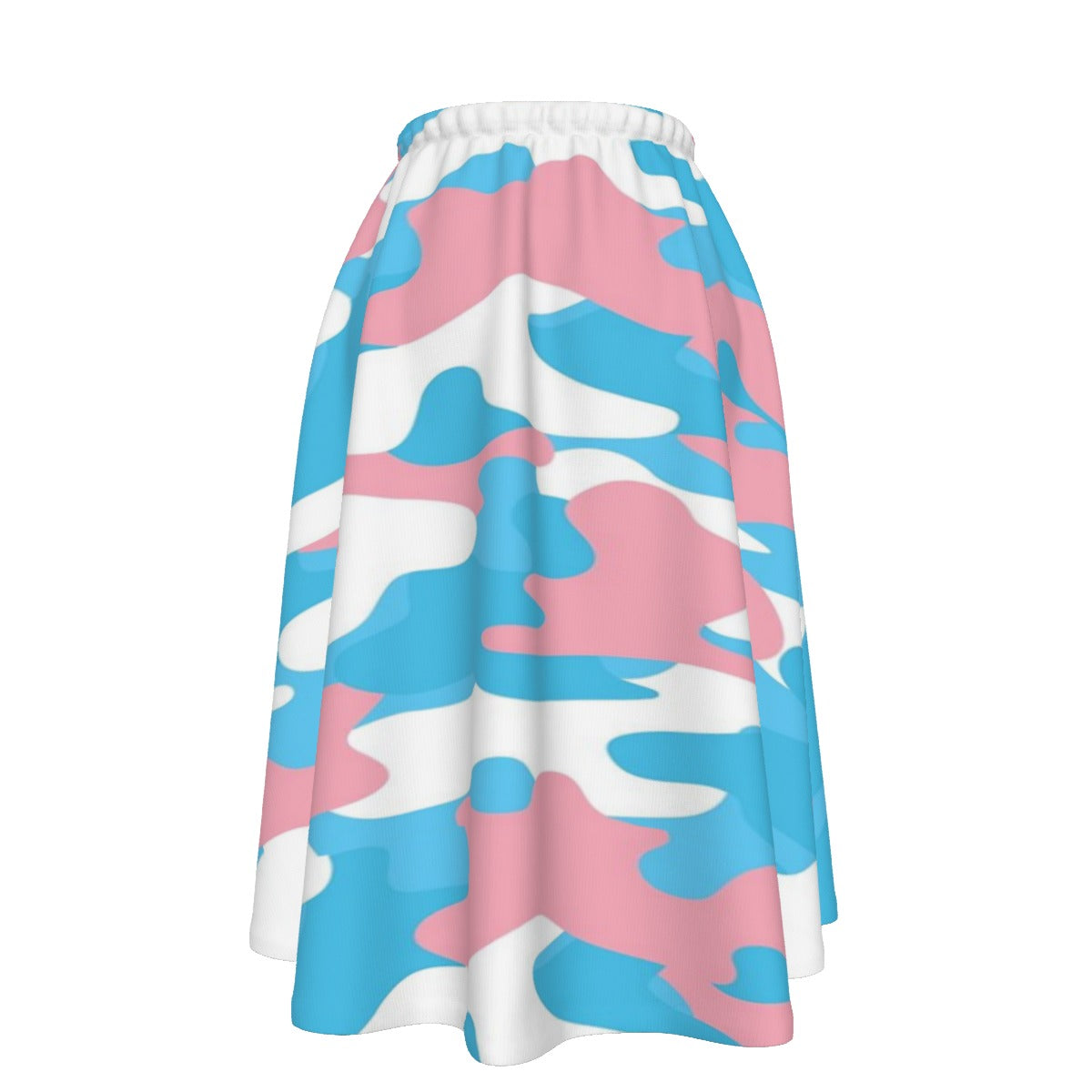 XS-6XL Blue Pink White Pride Camo Long Maxi Skirt w/Pockets