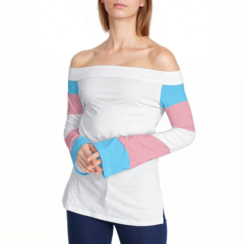 Off-Shoulder Long Sleeve Top