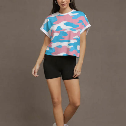 Pride Camouflage Open-Back Crossover Workout Top