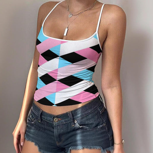 2XS-5XL Pride Lattice Spaghetti Strapped Tank
