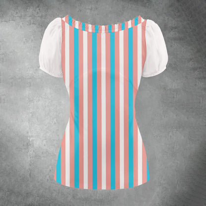 Puff Sleeve Pleated Shirt
