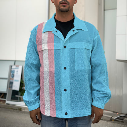 Blue Pink White Pride Casual Jacket