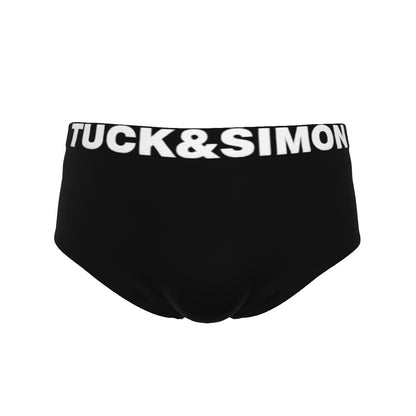 S-5XL Tuck&Simon Black Colorband Boyfriend Underwear