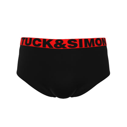 S-5XL Tuck&Simon Black Colorband Boyfriend Underwear