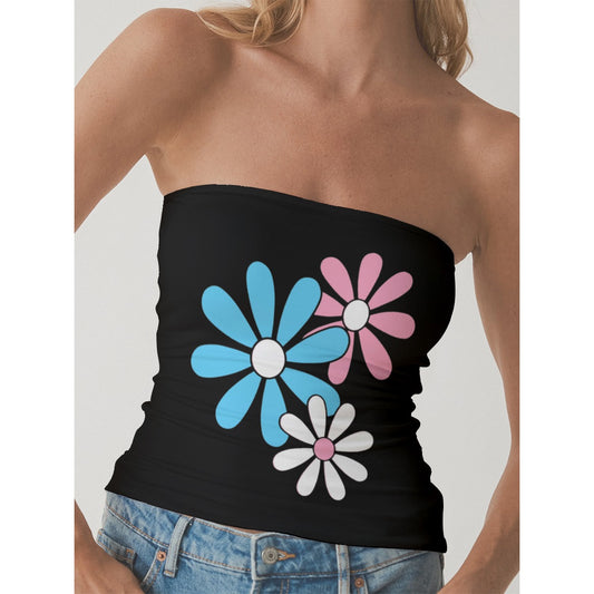 2XS-3XL Blue Pink White Pride Double-Layer Strapless Top