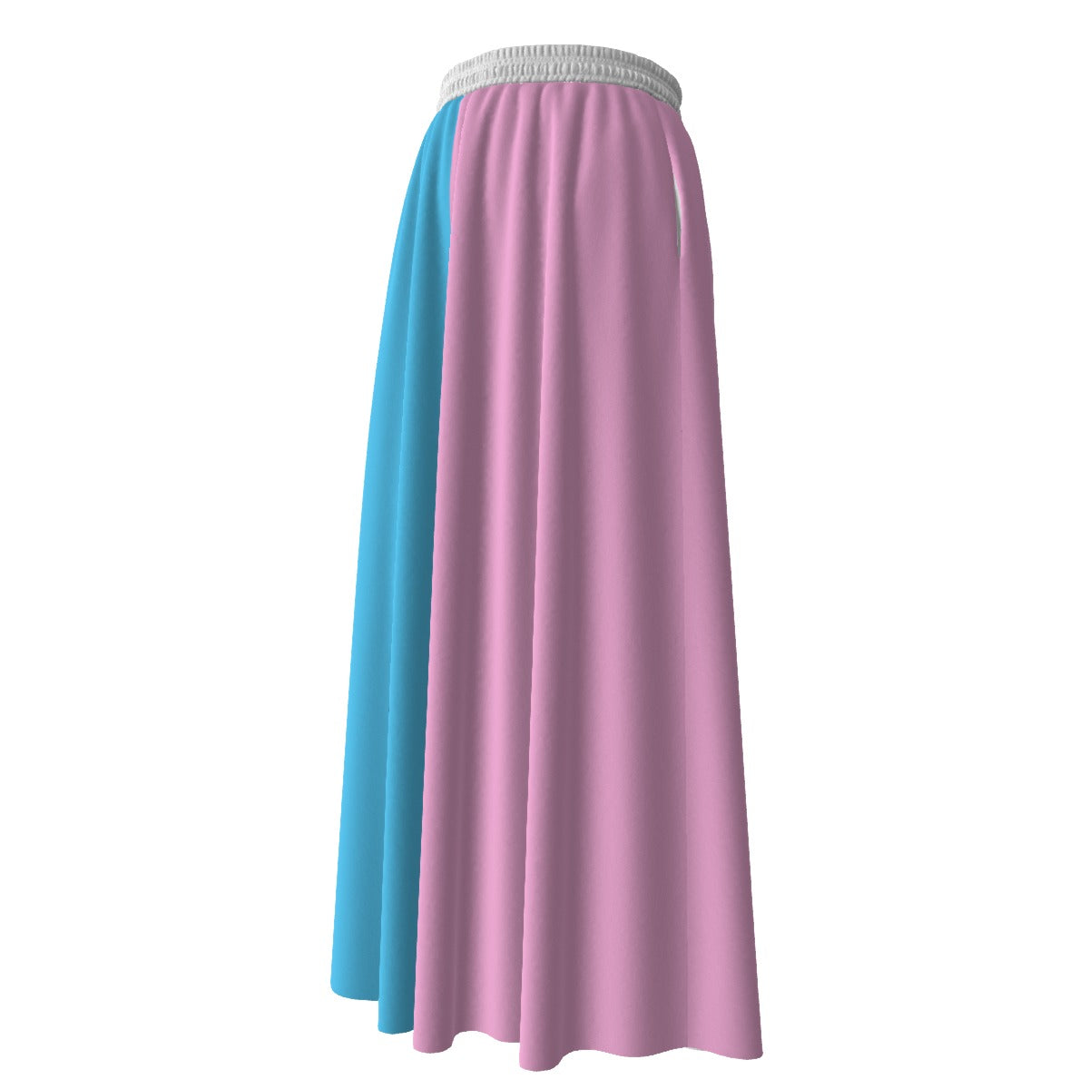 XS-5XL Blue Pink White Pride Maxi Chiffon Skirt w/Lining