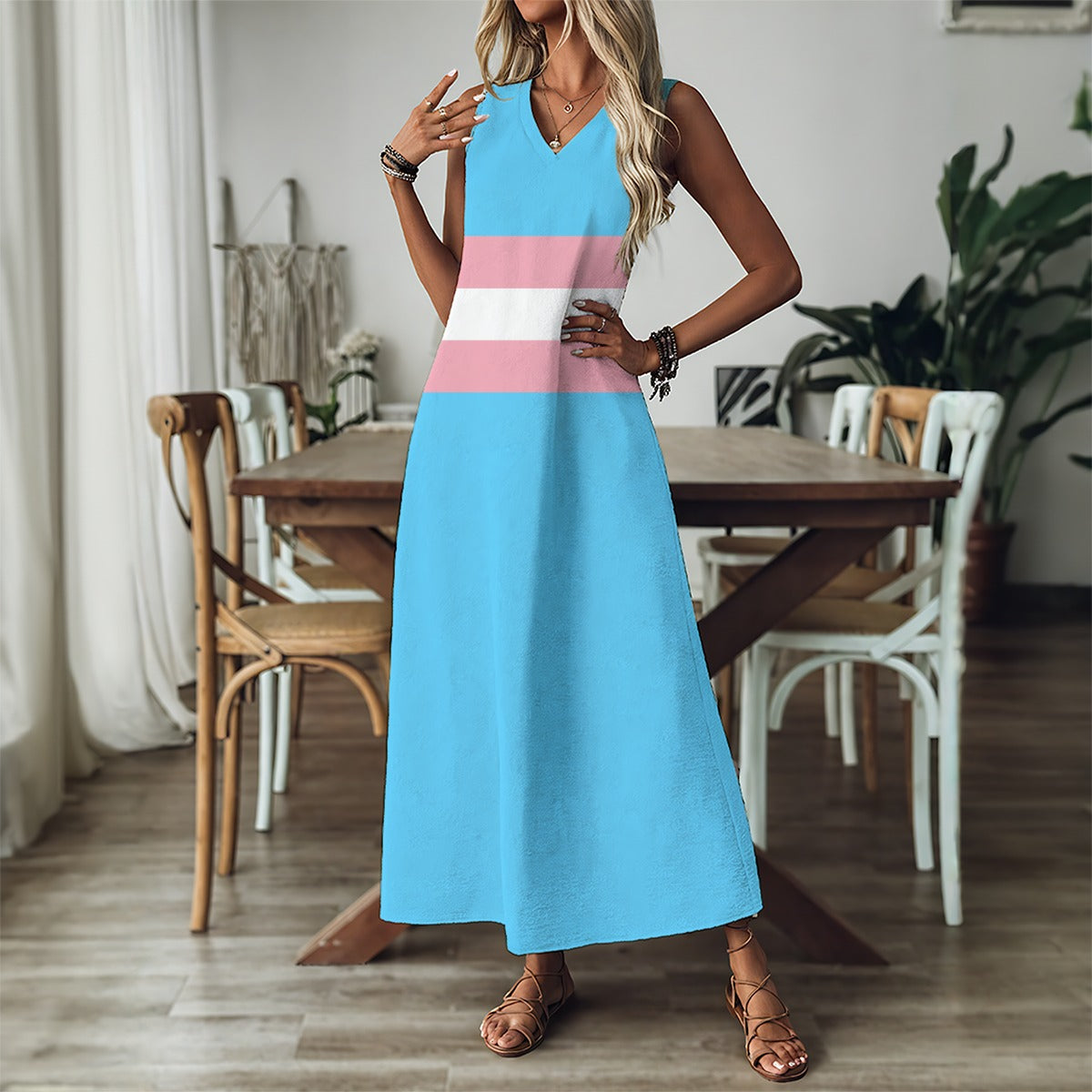 V-Neck Long dress