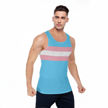 S-6XL Blue Pink White Pride Boyfriend Sports Tank