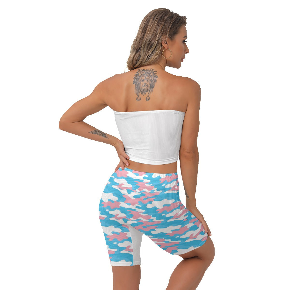 Blue Pink White Pride Stretchy Lady Boxers