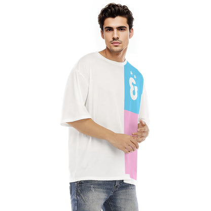 S-2XL Tuck&Simon Blue Pink White Pride Raglan Casual T-Shirt