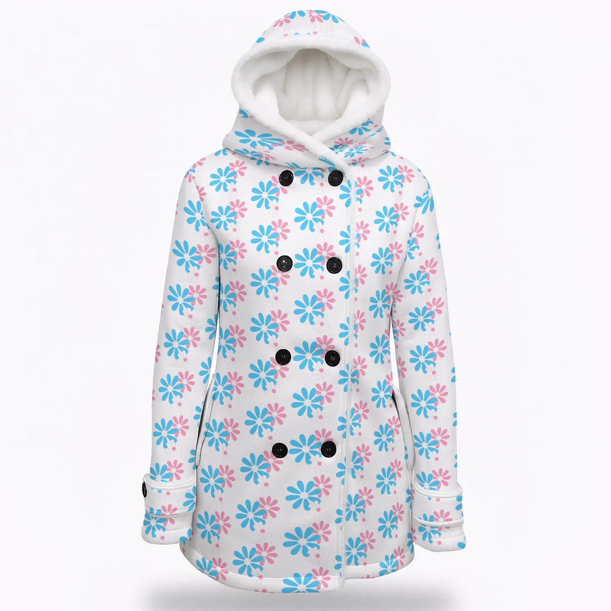 Pride Double-Breasted Fleece Winter Coat