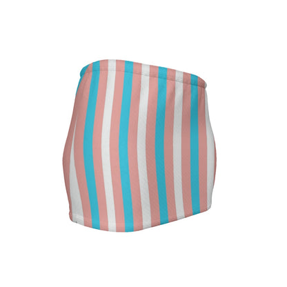 Teen Blue Pink White Pride Slinky Micro Mini Skirt