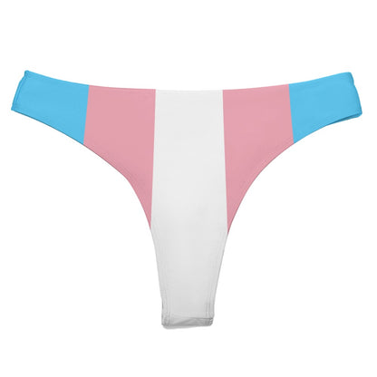 Blue Pink White T-Back Non-Tucking Thongs