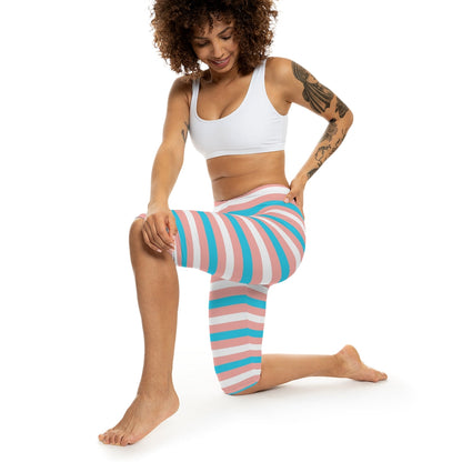 Trans Coloured Trans Pride Candy Striped Mid-Rise Walk-Out Capri