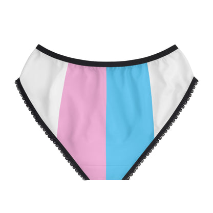 XS - 2XL Blue Pink White Pride Colours High-Cut Knickers