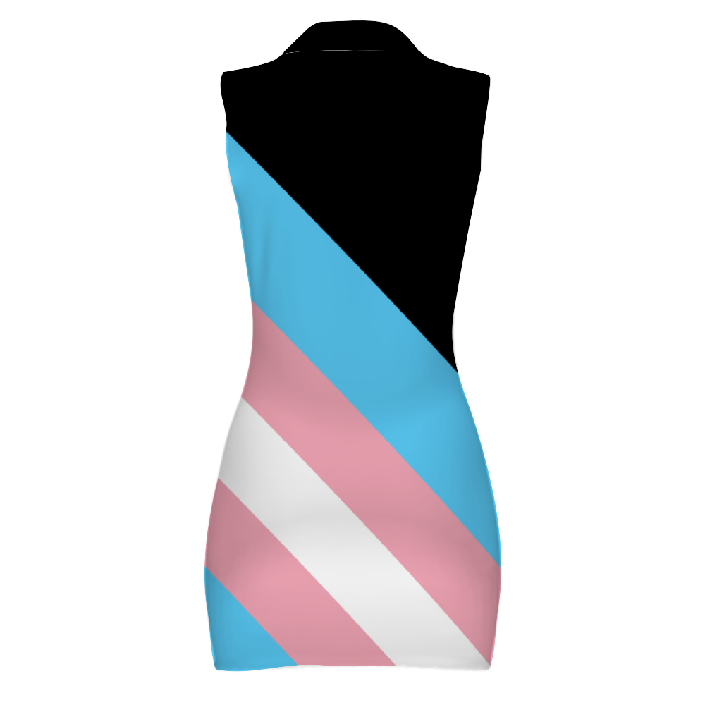 XS-2XL Teen Blue Pink White Pride Black Sleeveless Polo Dress