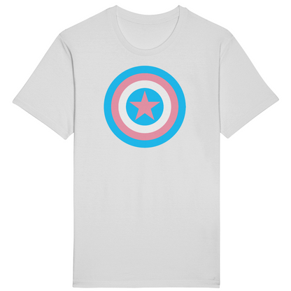 XS-5XL Blue Pink White Pride Trans Shield T-Shirt