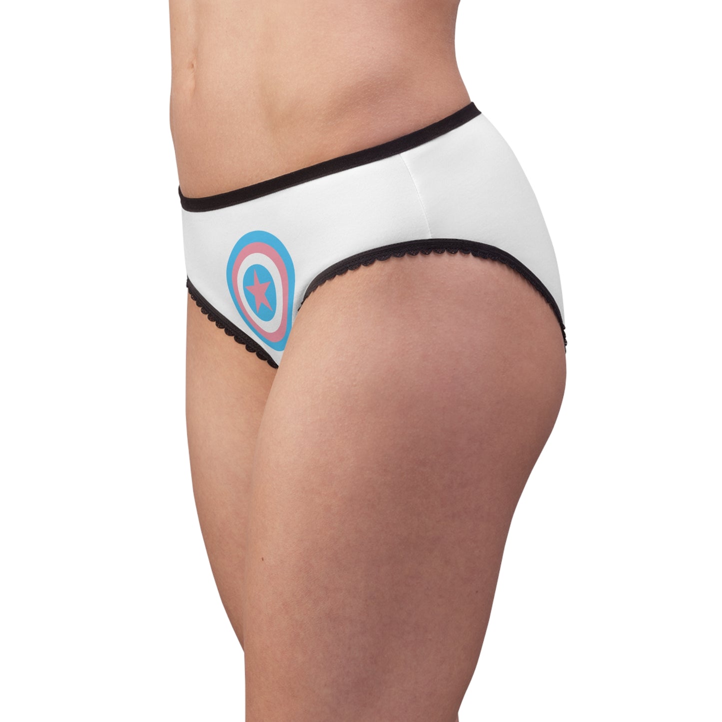 XS - 2XL Blue Pink White Pride  Shield High-Cut Knickers