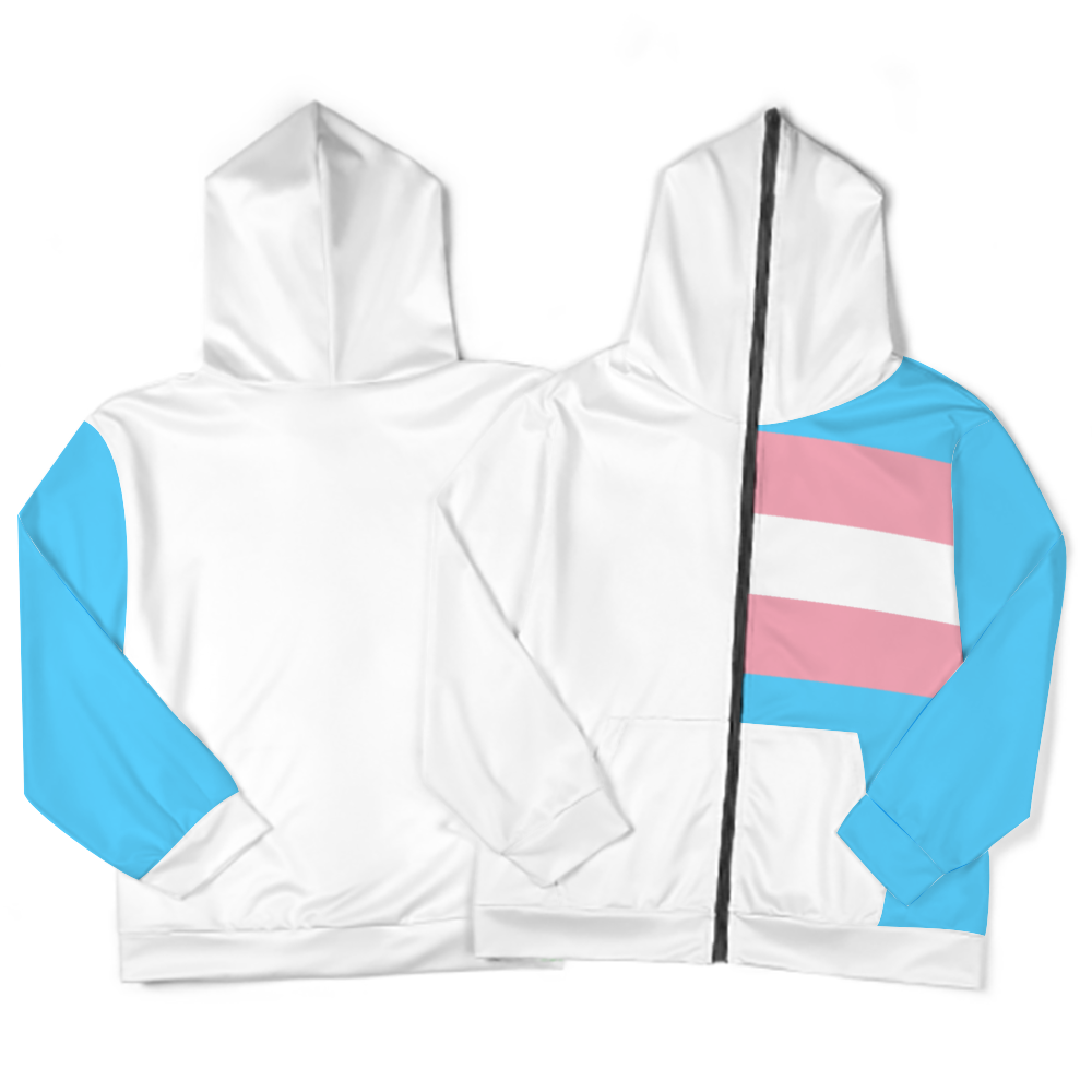 Teen Pride Full-Zip-Up Causal Long-Sleeved Hoodies