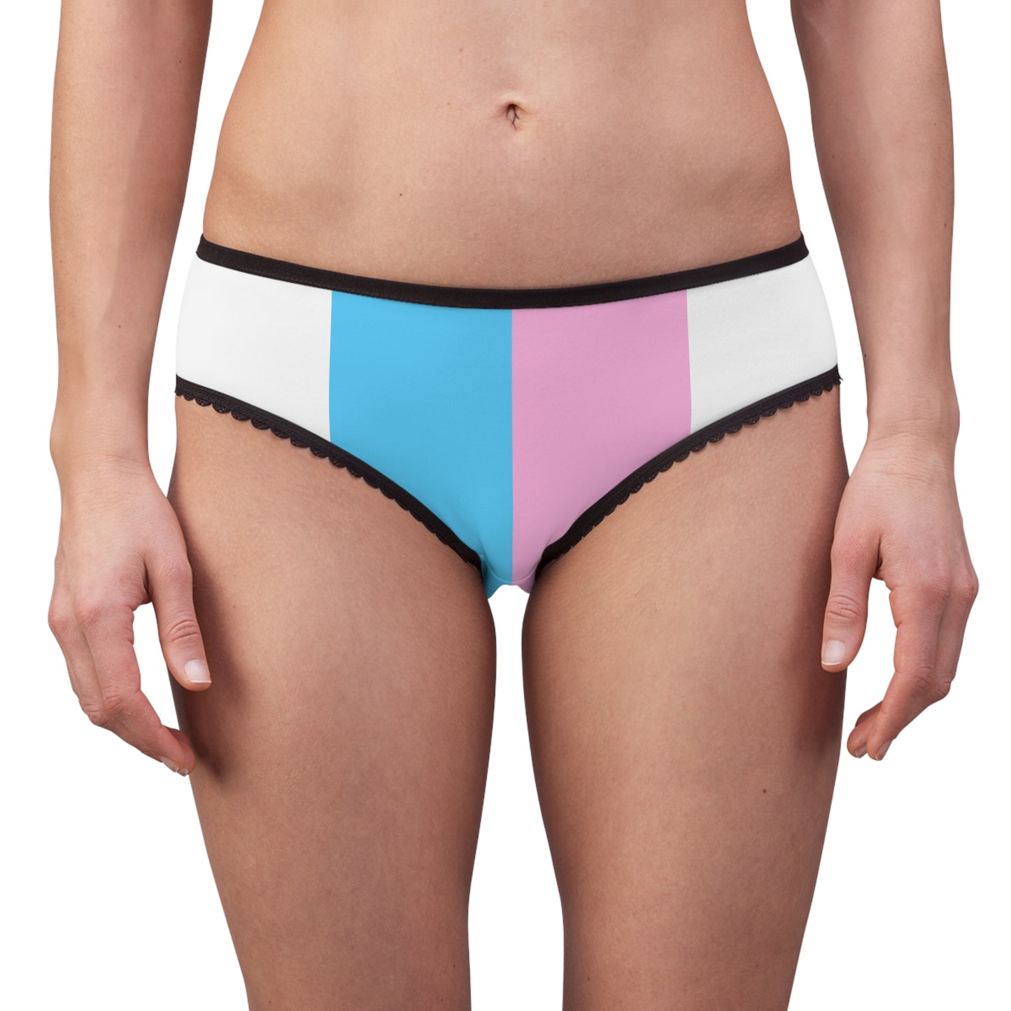 XS - 2XL Blue Pink White Pride Colours High-Cut Knickers