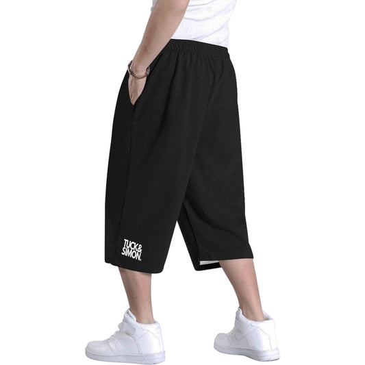 Tuck&Simon Black Statement Super Long Beach Shorts