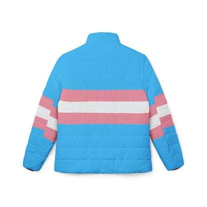 XS - 3XL Blue Pink White Pride Puffer Jacket