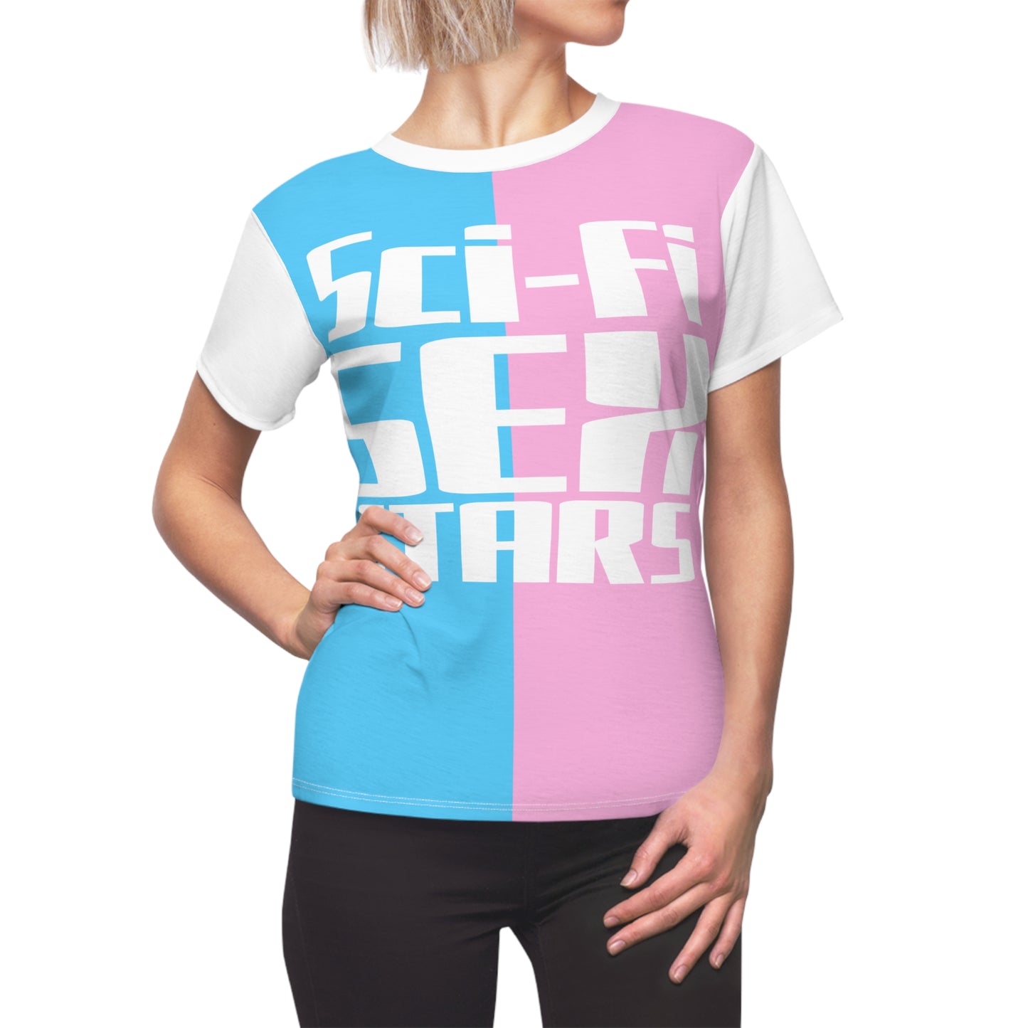 XS - 2XL Blue Pink White 'SCI-FI SEX STARS' T-Shirt