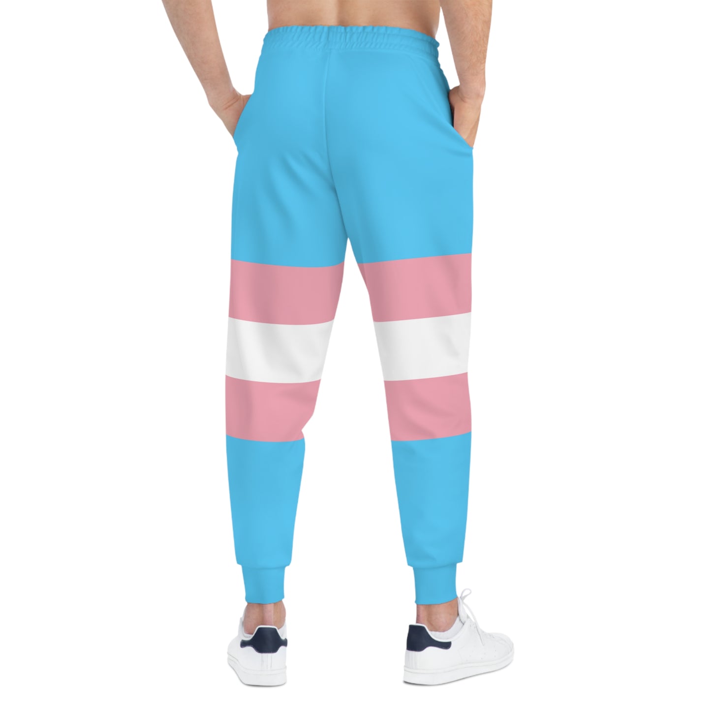 S-3XL Teen Blue Pink White Trans Pride Athletic Joggers