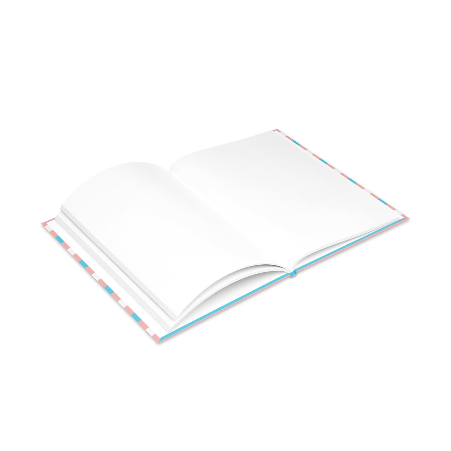 Blue Pink White Pride Candy Striped Puffy Covered Notebook