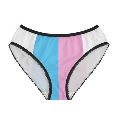 XS - 2XL Blue Pink White Pride Colours High-Cut Knickers