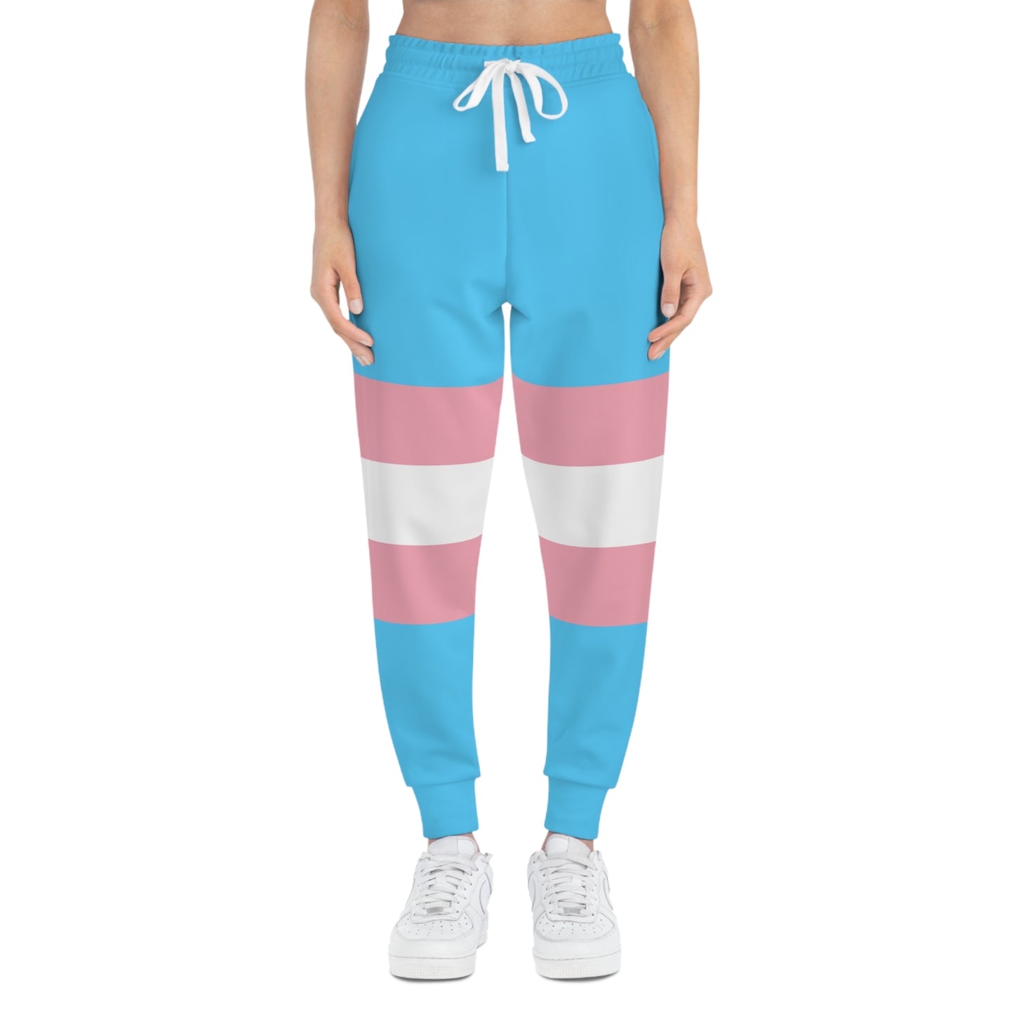 S-3XL Teen Blue Pink White Trans Pride Athletic Joggers