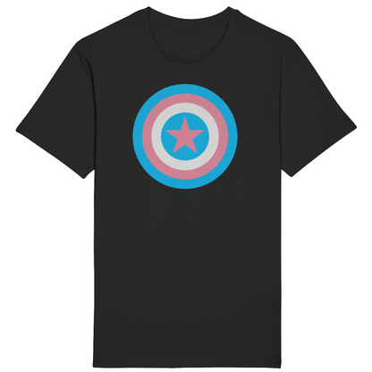 XS-5XL Blue Pink White Pride Trans Shield T-Shirt