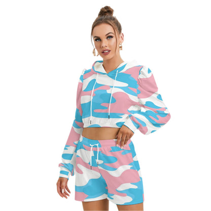 All-Over Print Women's Hoodie And Short Pants Set