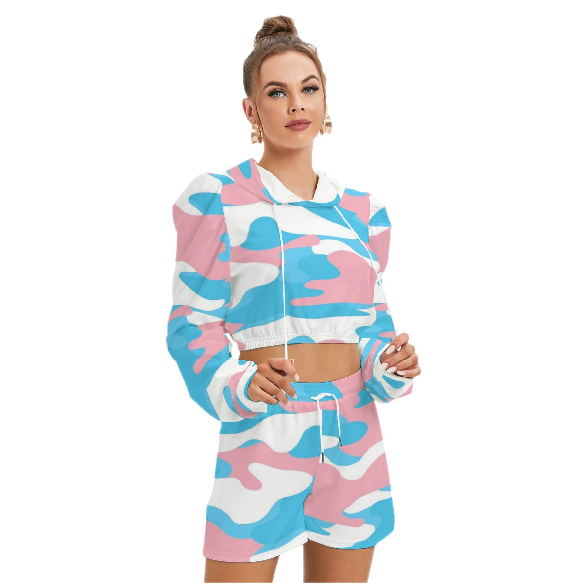 All-Over Print Women's Hoodie And Short Pants Set