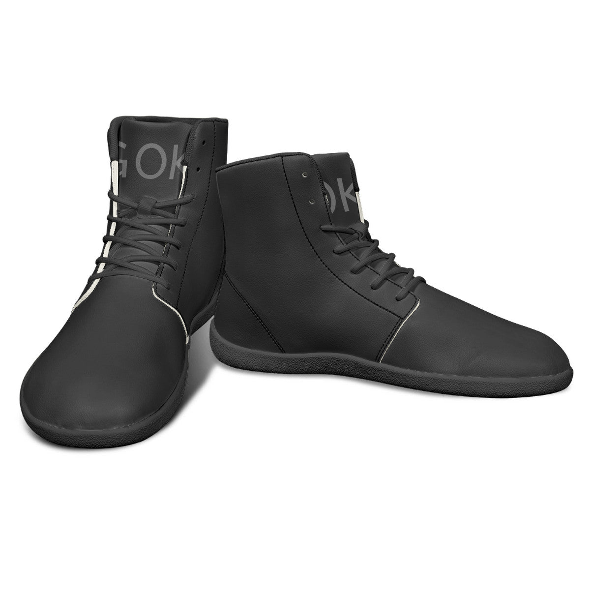 GOK Black Barefoot High-Top Sneakers