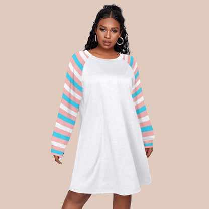 All-Over Print Women's Dress With Raglan Sleeve