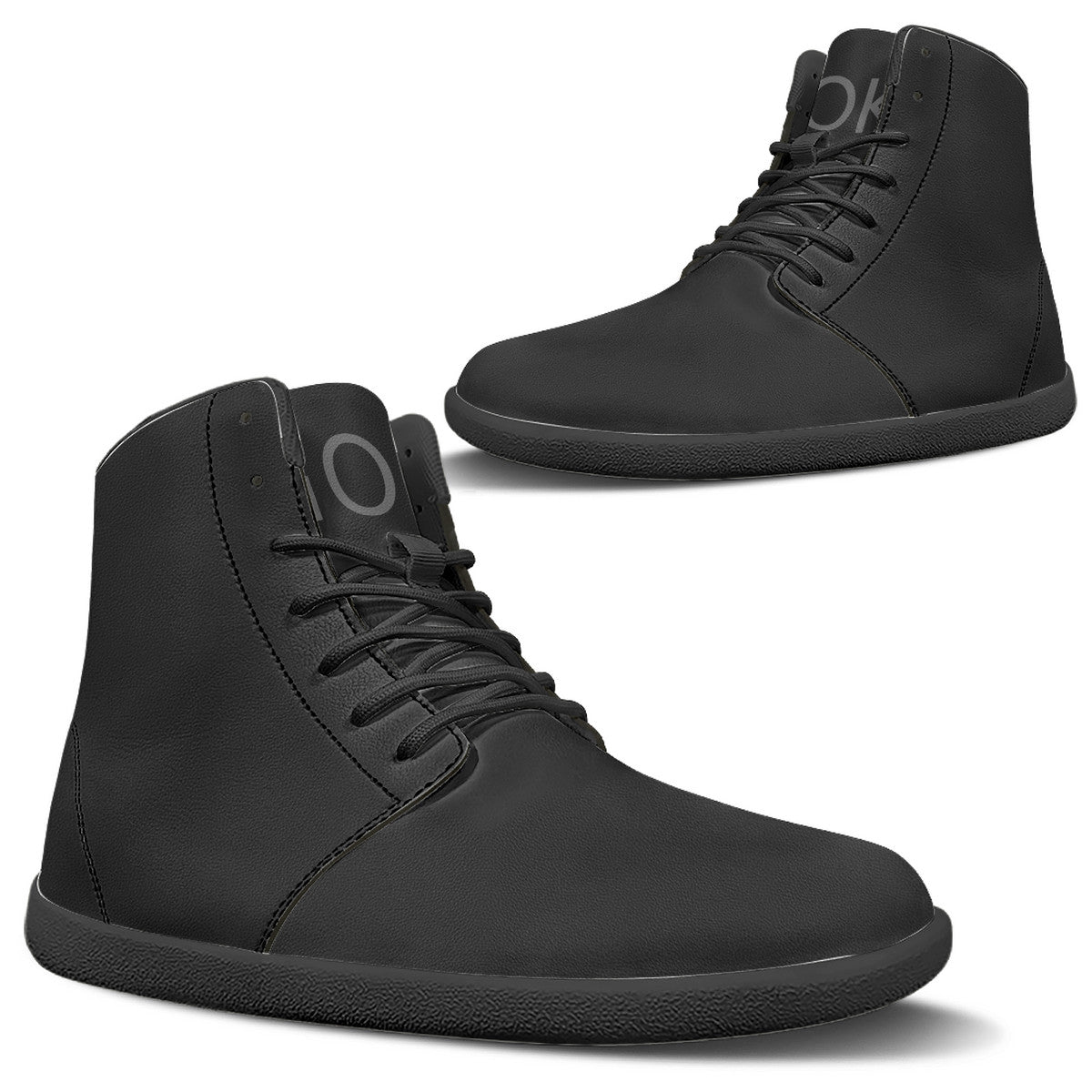 GOK Black Barefoot High-Top Sneakers