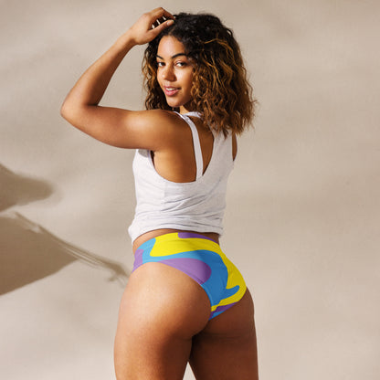 Rainbow Lava High-Waisted High-Cut Tucking Panty tunnellsCo.