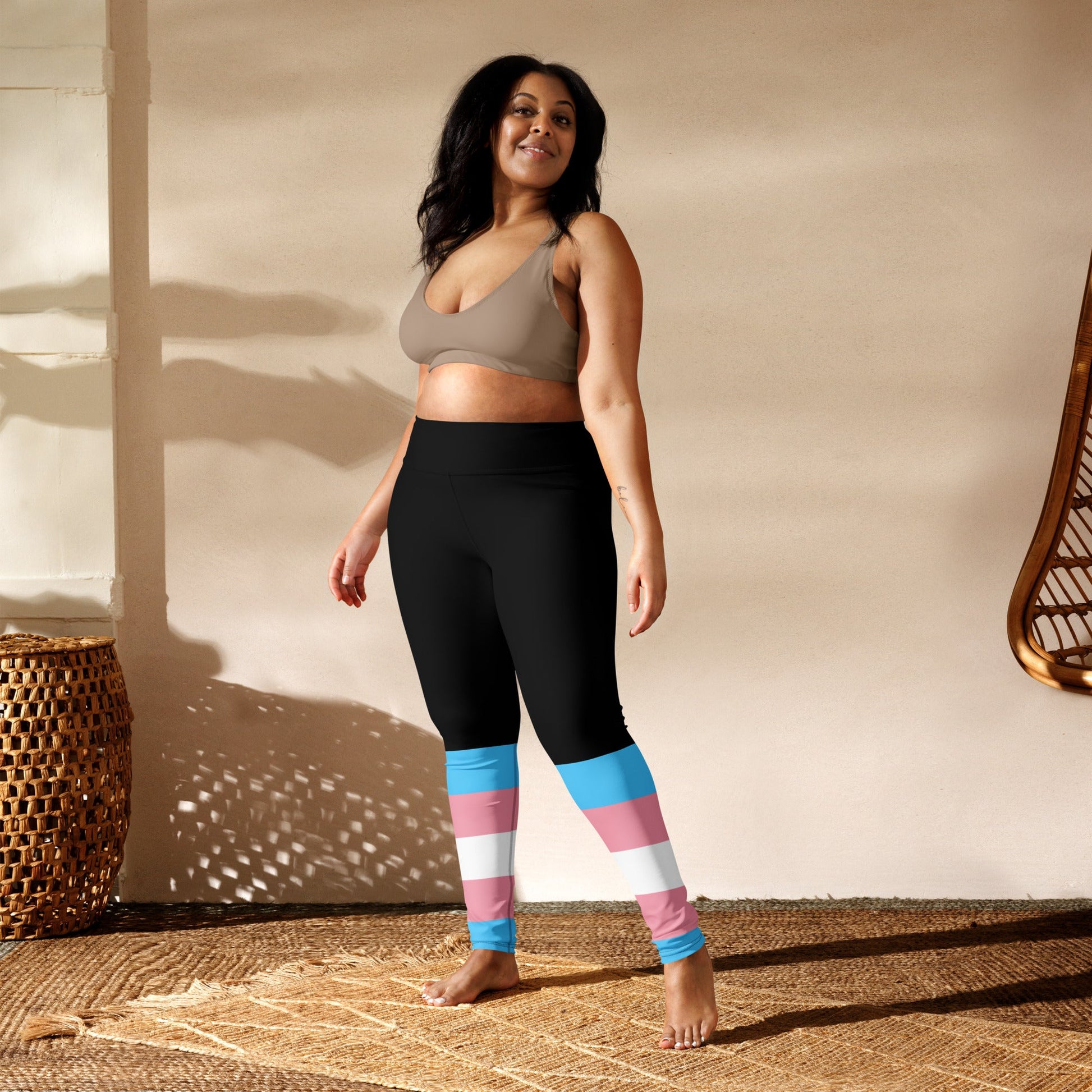 Trans Coloured High-Waisted Lightweight Casual Fitness Yoga Pants tunnellsCo.