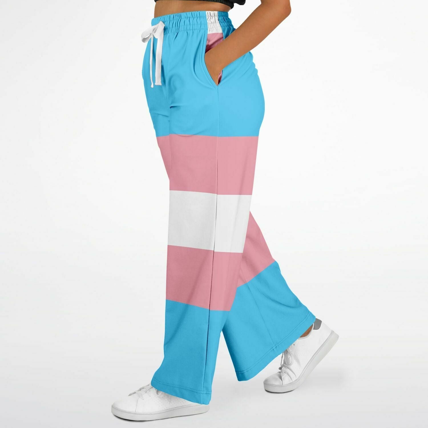 Trans Coloured Trans Pride Casual Flared Joggers tunnellsCo.