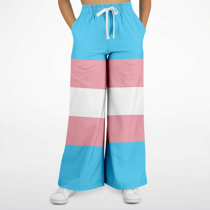 Trans Coloured Trans Pride Casual Flared Joggers tunnellsCo.