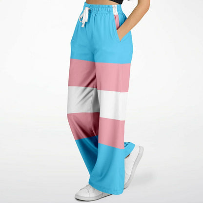 Trans Coloured Trans Pride Casual Flared Joggers tunnellsCo.