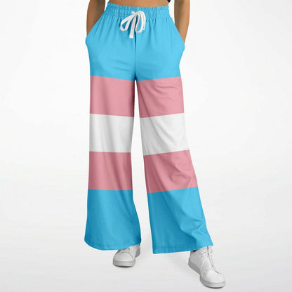 Trans Coloured Trans Pride Casual Flared Joggers tunnellsCo.