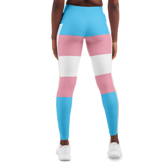 Trans Coloured Trans Pride Pilates Fitness Pants tunnellsCo.