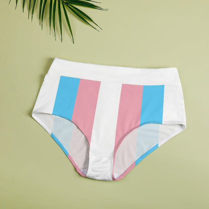 Trans Coloured Pride Black Statement High-Waist Knickers